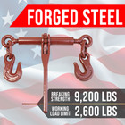 Boxer 1 4 -5 16  Chain Load Binder Ratchet 2600lbs Wll Chain Hook Tie Down 2pcs