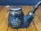 Vintage Estate Smoking Pipe B b k  Briar  W metal Cap Swiss Made