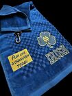 Notre Dame  blue  Golf Towel  6in X 23in  41k Stitches   2 Sides 