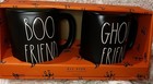 Nib Rae Dunn 2 Halloween Boo Friend  boy  Girl Friend and Ghoul Friend Mugs Cute
