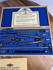 Vintage  Alvin 977  11 Piece Set Of Precision Drawing Instruments Set  germany 