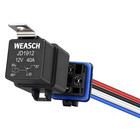 Waterproof Automotive Relay Kit 12v 40a 4 Pin Spst Heavy Duty 14 Awg Copper