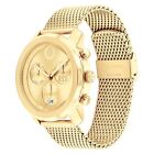 Movado Bold Trend Propel 3601046 Gold Chronograph Mesh Band 44mm Mens Watch