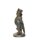 Vienna Bronze Zimmerman Gentleman With Dog Figure Matches Holder