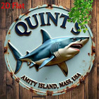 Shark Fishing Amity Island Metal Sign Vintage Coastal Beach House Decor