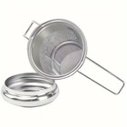 Stainless Steel Tea Filter With Folding Handle Loose Leaf Strainer With Lid 