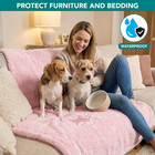 Fluffy Waterproof Dog Blanket For Couch And Bed  Reversible Sherpa Pet Throw  Pe