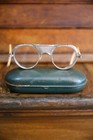 Vintage 1940 Wwii Bausch Lomb Safety Motorcycle Goggles Sunglasses W  Metal Case