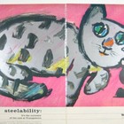 1966 Youngstown Steelability Ad Print Cat Microscope Kitty Feline Abstract Read