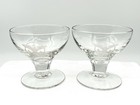 Vtg Ss United States Lines Glass Dessert Cup Footed Ice Cream Bowl Lot Of 2