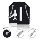 2pcs Black Silicon Travel Luggage Tags Suitcase Luggage Bag Tags Travel Airli   