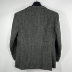 Vintage Harris Tweed St Michael Wool Blazer Jacket Grey Houndstooth Uk Made 44m