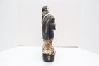 Vtg Mexican Folk Art Guadalupe Wood Santos Hand Painted Mary Religious Glass Eye