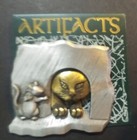 Jj Jonette Jewelry Silver Pewter  mouse Hiding From Cat  Brooch Pin