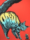 Primus Boston Poster 2021 Concert Tour Ken Taylor Art Cat With Rat Banksy Style