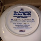 Mickey Mantle Ceramic Plate Hamilton Collection 23k Gold New York Yankees