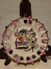 Vintage Florida Ceramic Souvenir Reticulated Plate Pink   Gold Edge 7  