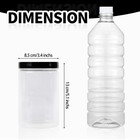 Buwusmu 12 Pcs 32 Oz Plastic Jars With Lids  Clear Mason Jars  Wide Mouth Lar   