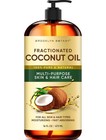 100  Pure Fractionated Coconut Oil 16oz - Hair  Face  Body  Carrier Oil  Aromath