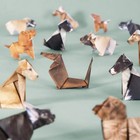  Diy Paper Dogs Craft Kit - 50 Sheets Paper Pups Origami fold Your Own Dog