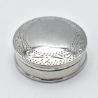 Vintage Solid Silver Pill Pot Snuff Box 1991 Round Hinged Lid Sterling 925