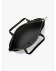 Michael Kors Charlotte Large Saffiano Black Leather Top Zip Tote Bag  35t0gcft7l