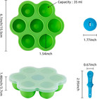7-cavity Silicone Popsicle Molds With Lid     Green Ice Pop   Baby Food Tray