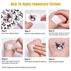 40pcs Temporary Kuromi Party Tattoo Stickers  Black-1 