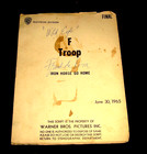 Original F Troop Tv Show Script Signed Frank De Kova  chief Wild Eagle  6 30 65
