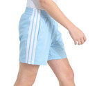 Adidas Kids 3-stripe Mid-thigh Shorts Glow Blue Ah10401 Msrp  25 Size M  10-12 