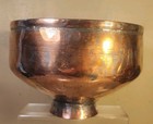 Antique Indo-persian Mughal Influenced Tinned Copper Bowl 19th Century 7  Diam