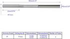 Chucking Reamer 9 5mm  H7 Hss Cobalt M35 Lathe Machine Reamer Metric  6 Straight