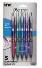 Inc  Forma Retractable Ball Point Pens 1 0 Mm   5 Asst  Barrels  black Ink 