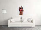 Think Big Sexy Female Model Pink Bikini Photo Wall Art Home Decor - Poster 20x30