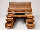 Vintage Oak S-curve Roll Top Desk Golden Oak Office Home Great Condition