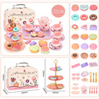 Kids Plastic Tea Party Set For Toddlers   Girls Ages 3-8     Princess Pretend Play