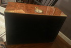Locking Clear Top Cigar Humidor Humidifier Box W Hygrometer Elm Burl Veneer
