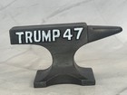 Donald Trump 45 47 President Cast Iron Mini Anvil - Great For Knife Display