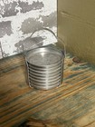Vintage Mid-century Cast Aluminum Coaster And Caddy Set With An Embossed Daisy