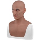 Dokier Realistic Silicone Male Face Mask Head Prop For Crossdresser Cosplayers 