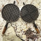 Stover Junior No  8 Cast Iron Waffle Maker With Iron Base  Childs Toy Cast Iron 