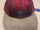 New Polo Ralph Lauren Adjustable Red Plaid Wool And Suede Brim Baseball Hat