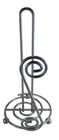 Silver Scroll Metal Paper Towel Holder Countertop Stand M24