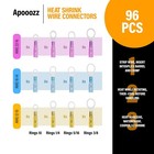 96 Pcs Heat Shrink Wire Connectors Kit- Electrical Waterproof Crimp Terminals Se