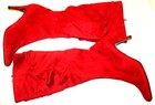 Jaclyn Smith Women s Red Tisdale Knee-high Faux Suede Fashion Boots 6m-7m