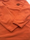 Harley-davidson Pullover Mens Xl Orange Fleece 1 4 Zip Bar Shield Sweatshirt