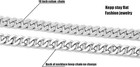 Cuban Link Chain  Diamond Miami Cuban Necklace 18 Inches Men Chain Hip Hop Gifts