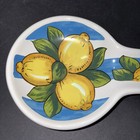 Nova Deruta  3 Limone Ceramic Spoon Rest Colorful Hand Painted Heat Resistant