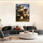 Jesus Christ And Lamb Canvas Print Religious Artwork Wall Art Poster Decor