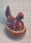 Vintage Hull Brown Drip Hen On A Nest Casserole 